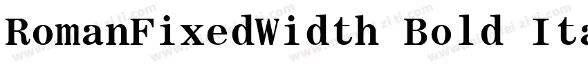 RomanFixedWidth Bold Italic字体转换
